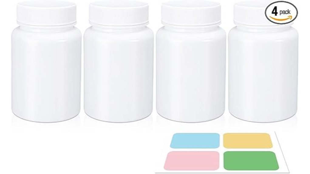 Best Small, Labeled, Durable Travel Pill Bottles You Need 13 white 5oz pill bottles