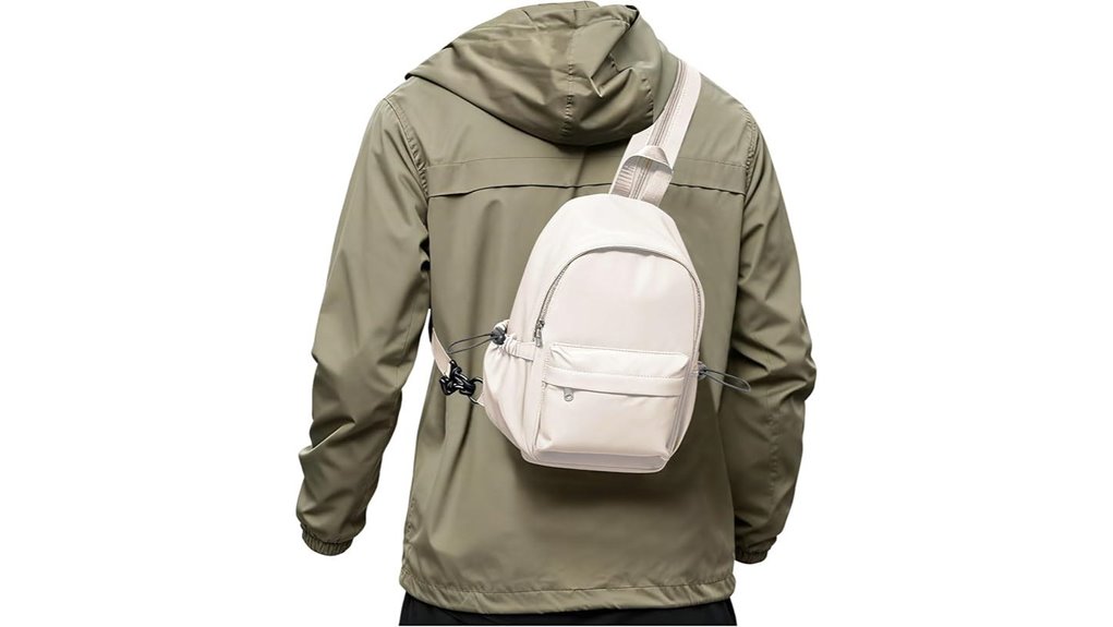 white anti theft crossbody bag