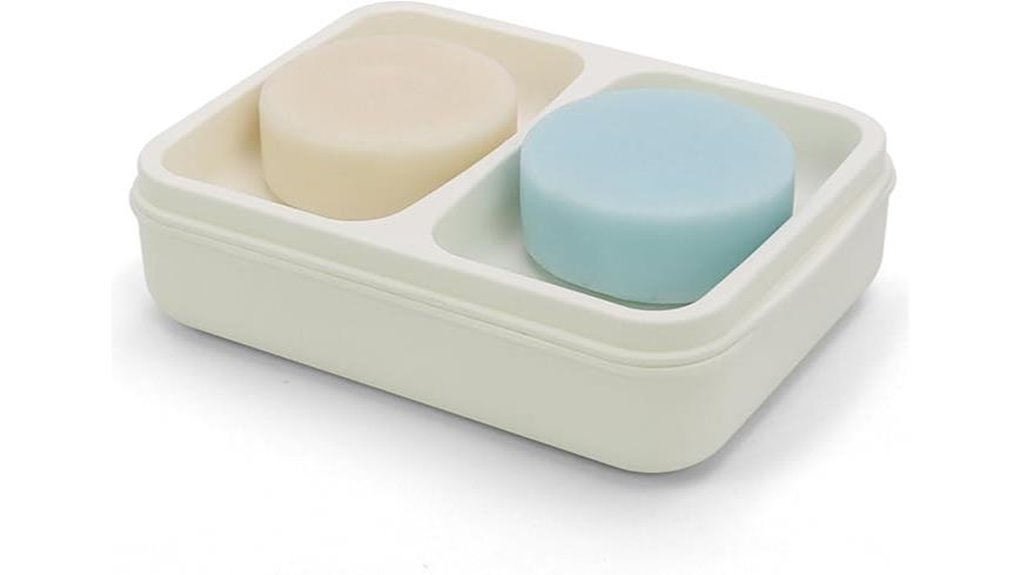 Best Soap Dishes for Shampoo Bars: Drainage That Works 15 white dual compartment soap dish