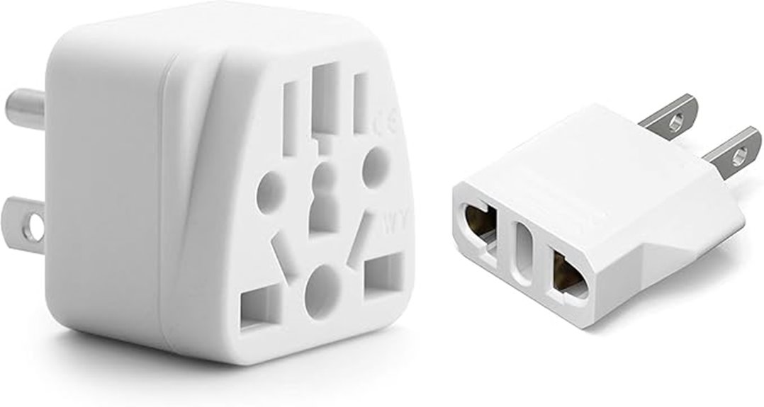 Plug Adapters for EU/UK/US: The Modular One‑Kit Travel Must‑Have 7 white euro a b adapter
