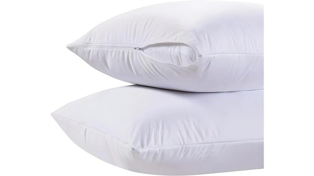 Best Pillow Protectors (Zip) for Spotless, Airy Sleep 6 white luxury zippered covers