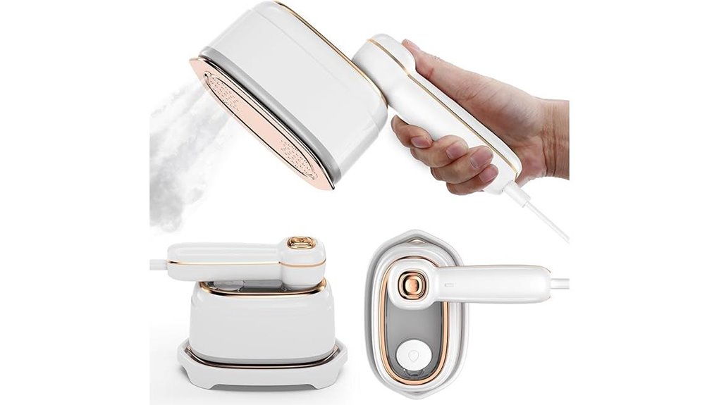 Best Mini Garment Steamers for Travel: Folding Handles 12 white mini 1200w steamer