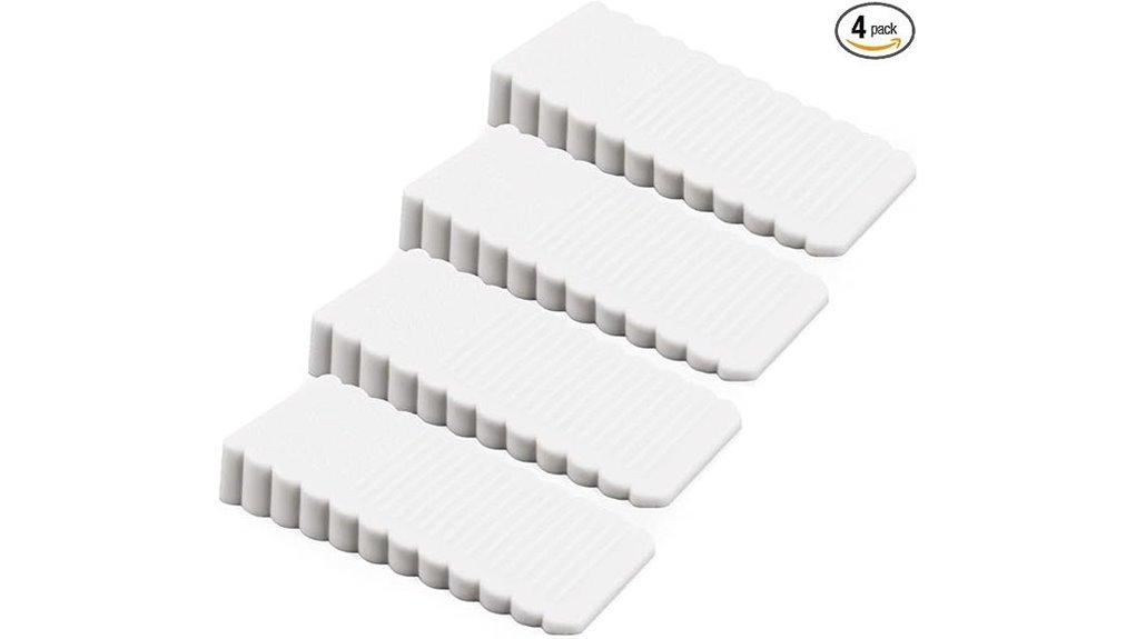 Door Stoppers for Travel: Simple, Light Options Everyone Loves 4 white mini rubber stoppers