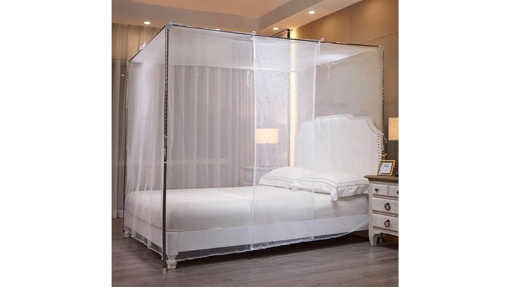 white mosquito tent single opening