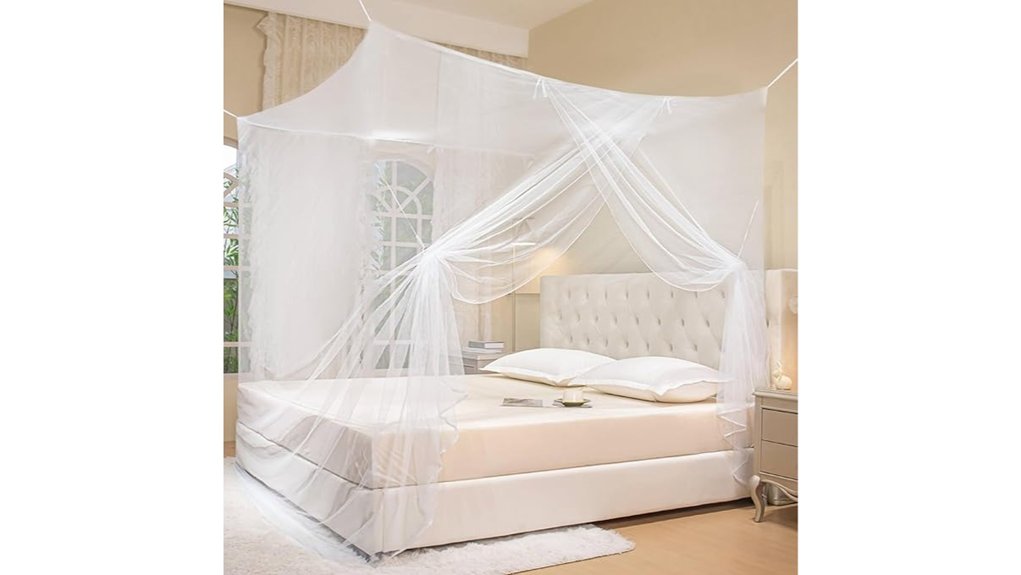 white one sided mosquito net