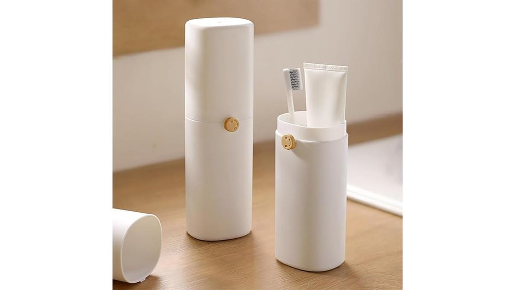 Top Toothbrush Travel Cases (Ventilated Designs) To Keep Fresh 13 white ventilated leakproof twist lock