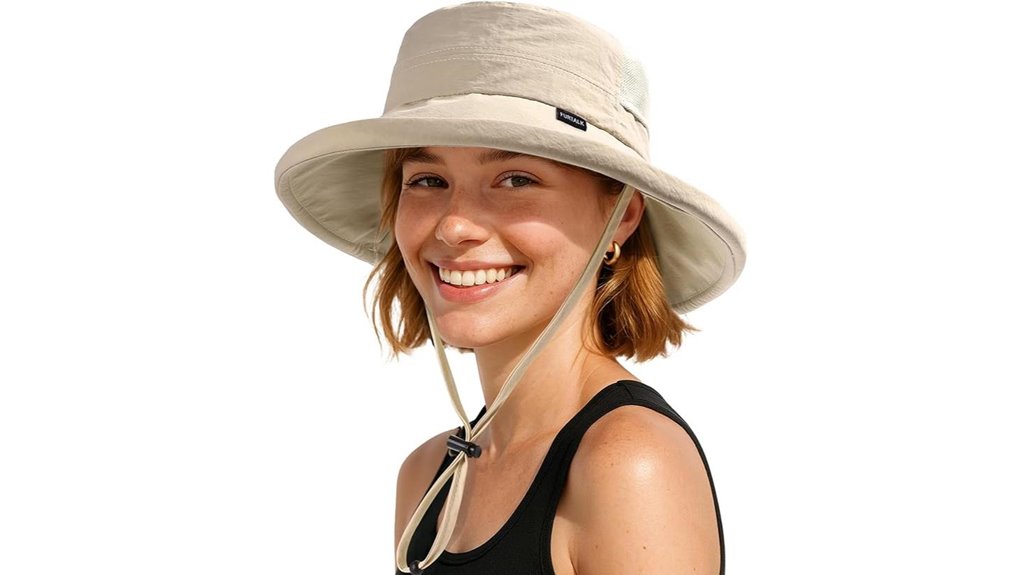 Packable UPF Sun Hats for Travelers 9 wide brim hat ponytail hole