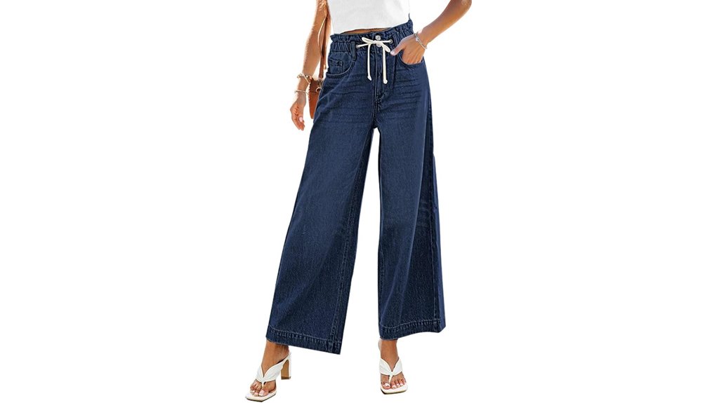 Travel-Friendly Jeans With Stretch Keep You Comfortable All-Day 10 wide leg high waist elastic jeans