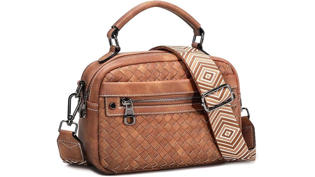 wide strap vegan leather crossbody
