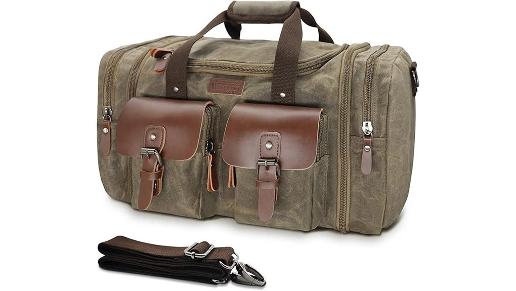 Canvas Weekender Bags That Turn Every Escape Into a Story 4 wildroad 50l waterproof duffle