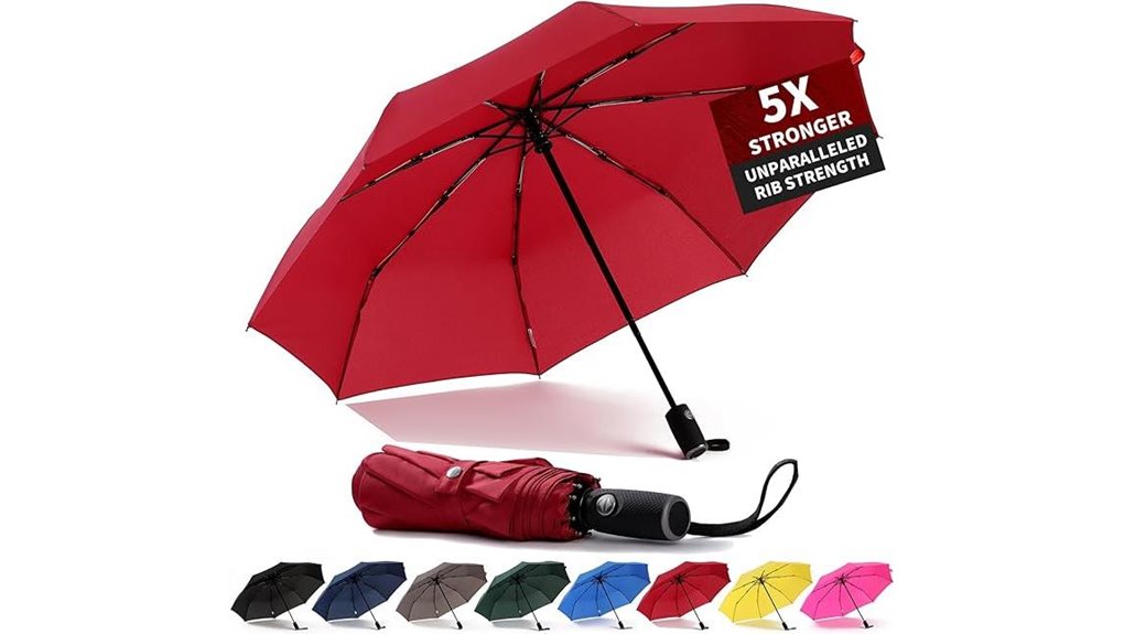 Travel Umbrellas That Withstand Windy City Gusts 7 windproof auto open travel umbrella