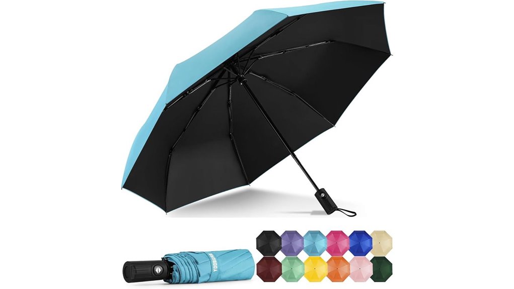 Top Compact Travel Umbrellas for Windy Cities 6 windproof automatic travel umbrella
