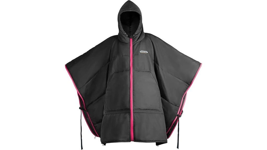 Packable Travel Blanket With Sleeves (Wearable) For Flights 14 windproof camping poncho blanket