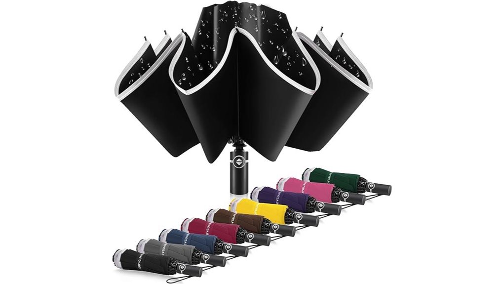 Travel Umbrellas That Withstand Windy City Gusts 11 windproof compact reflective umbrella
