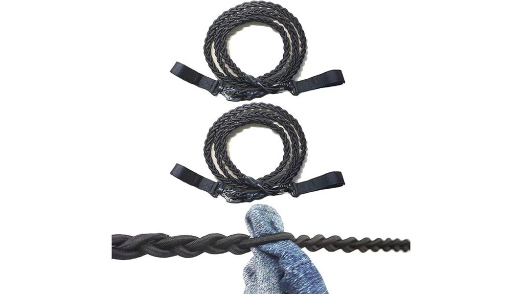 Travel Clotheslines for Hotel Rooms—No Tools Needed 12 windproof tri braided travel duo