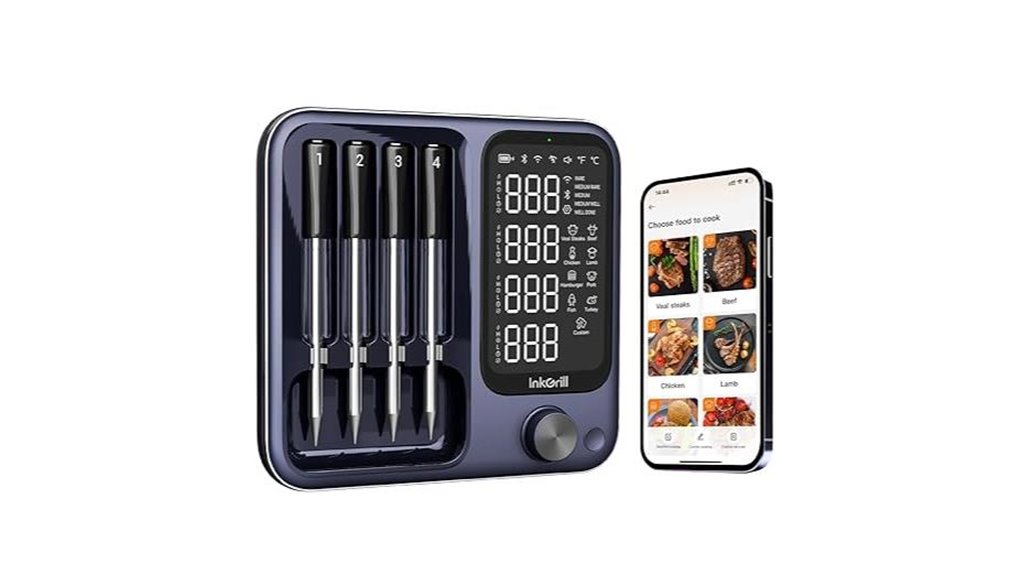 wireless 4 probe meat thermometer