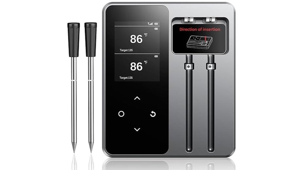 wireless 600ft dual probe thermometer