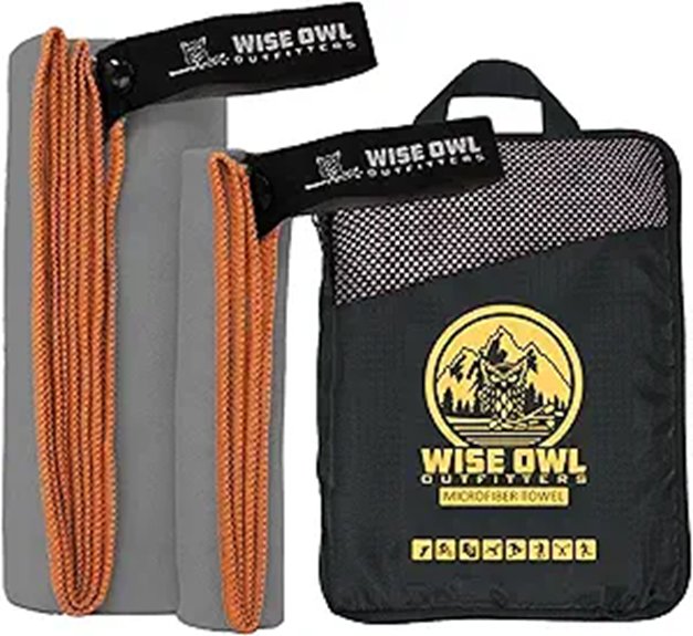 Odor–Free Travel Towels Made With Antimicrobial Fabric 1 wise owl microfiber towel