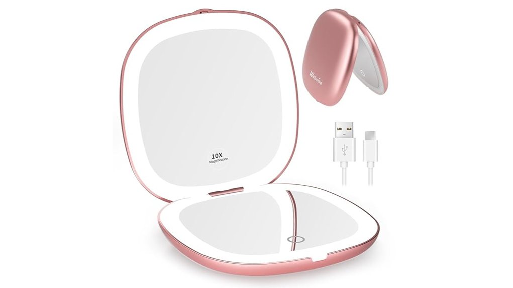 wobsion lighted travel mirror