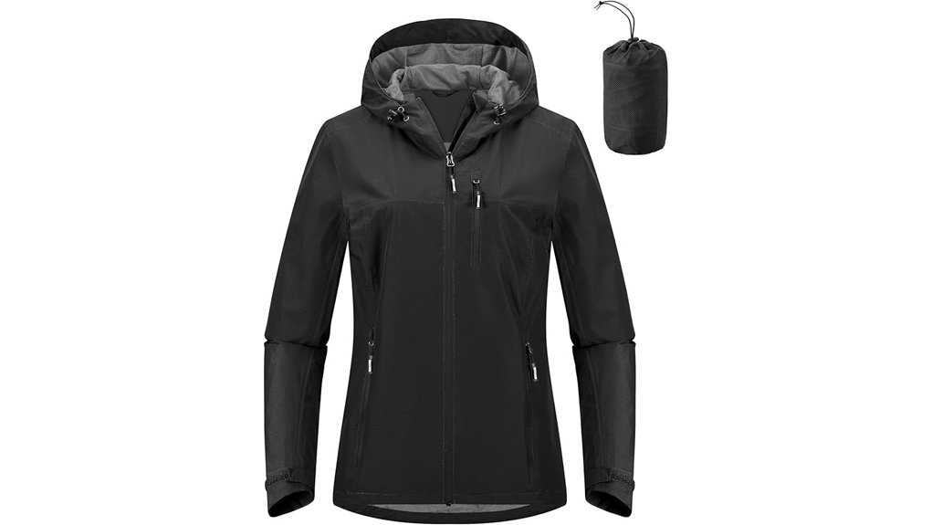 women s packable waterproof hooded