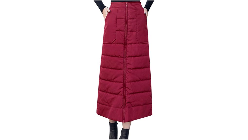 women s quilted puffer skirt