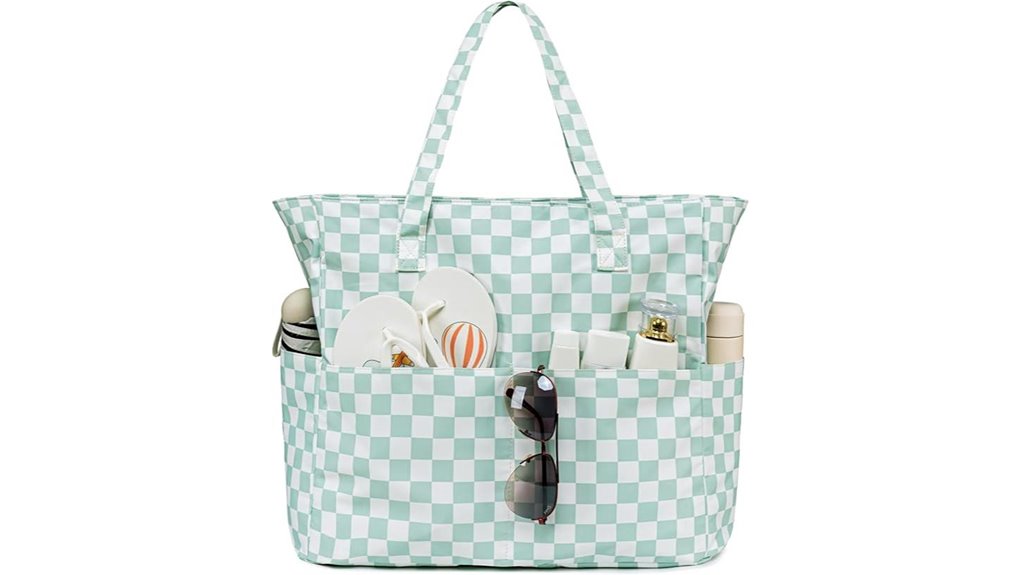 Tote Bags with Separate Wet Pocket (Swimwear Ready) for Dryness 4 women s waterproof tote compartment