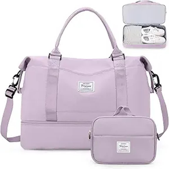 Carry-On Duffels with Shoe Compartments That Fit Packing Needs 7 women s weekender shoe toiletry bag