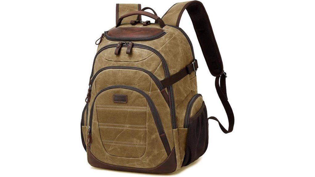 xl brown canvas backpack