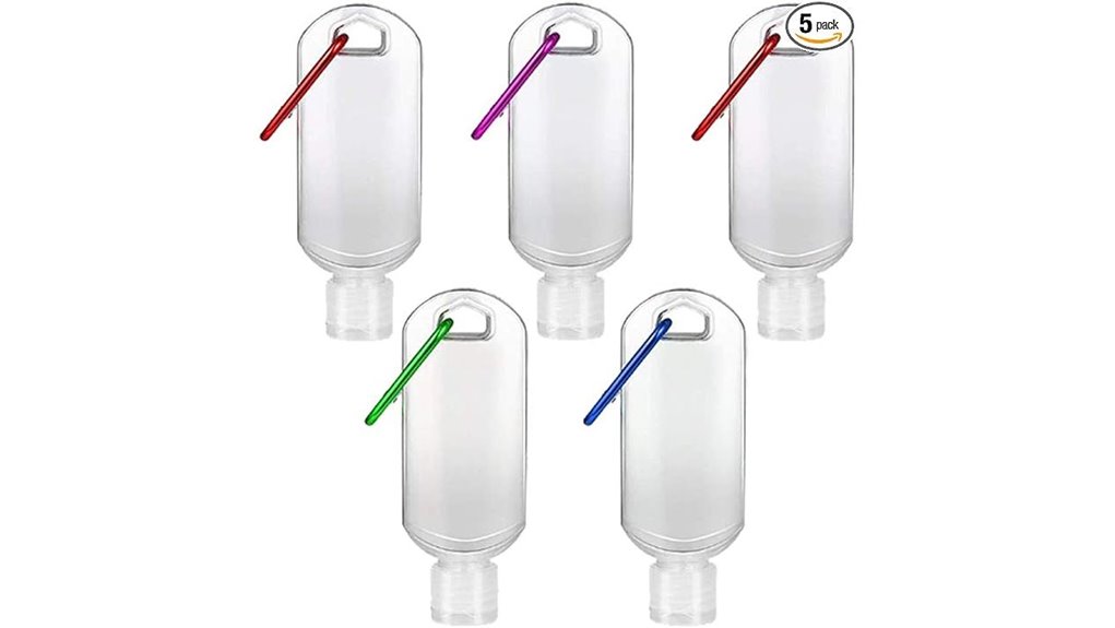 Portable Travel Hand Sanitizer Bottles (Refillable, clip-on) 2 xmwangzi clip travel bottles