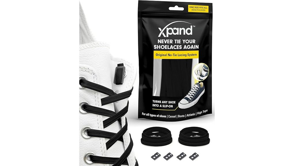 Easy Travel: Elastic No‑Tie Shoelaces That Pass Security 10 xpand one size no tie shoelaces