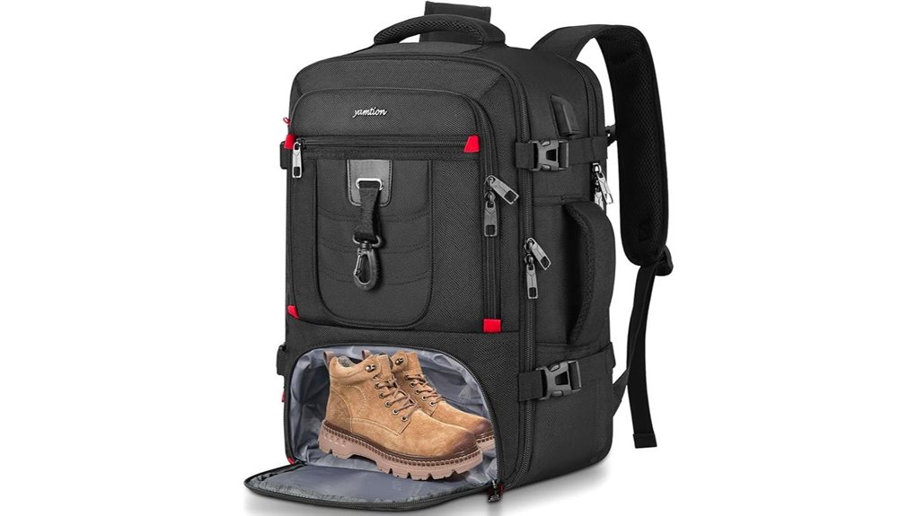 Best Carry‑On Backpacks with Dedicated Shoe Compartment 15 yamtion carry on laptop shoe