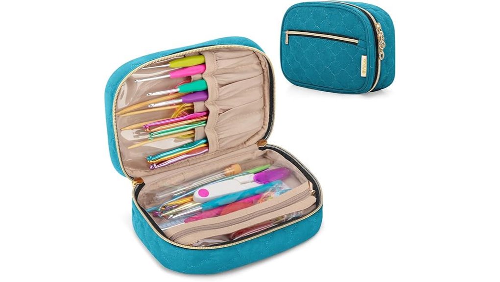 Ultimate Crochet Hook Cases That Travelers Love 15 yarwo teal hook case