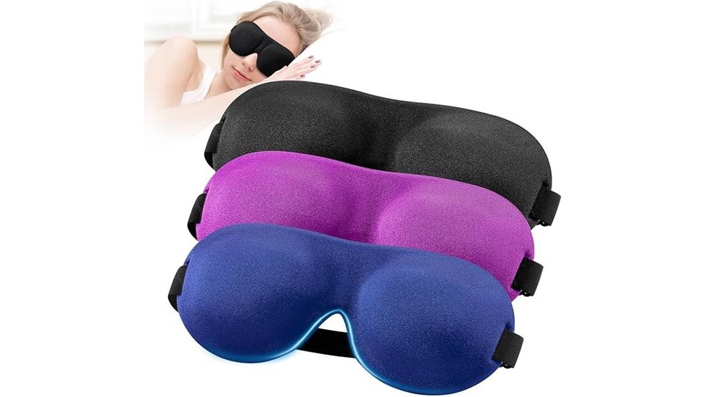 Eye Masks for Planes (No Pressure on Eyelids) Travelers Love 12 yiview 3 pack sleep mask