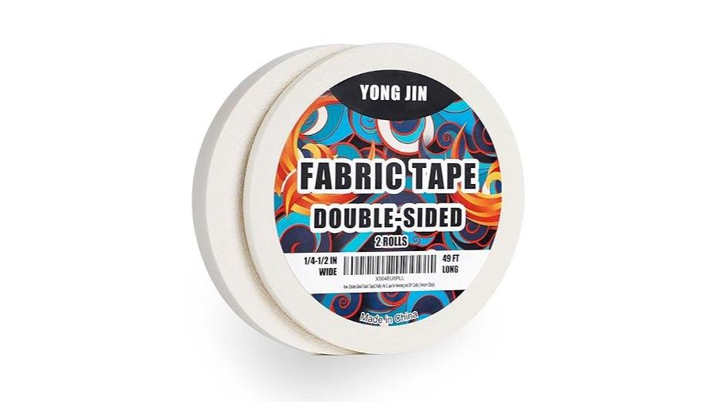 Fabric Tape for Travel Hemming – No Needle Needed 1 yongjin double sided fabric tape 2 rolls