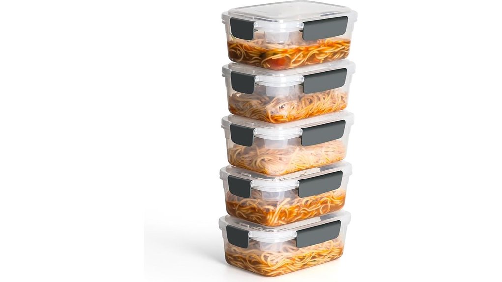 Travel-Friendly Food Storage Containers With Snap Lids 11 yory five set plastic nesters