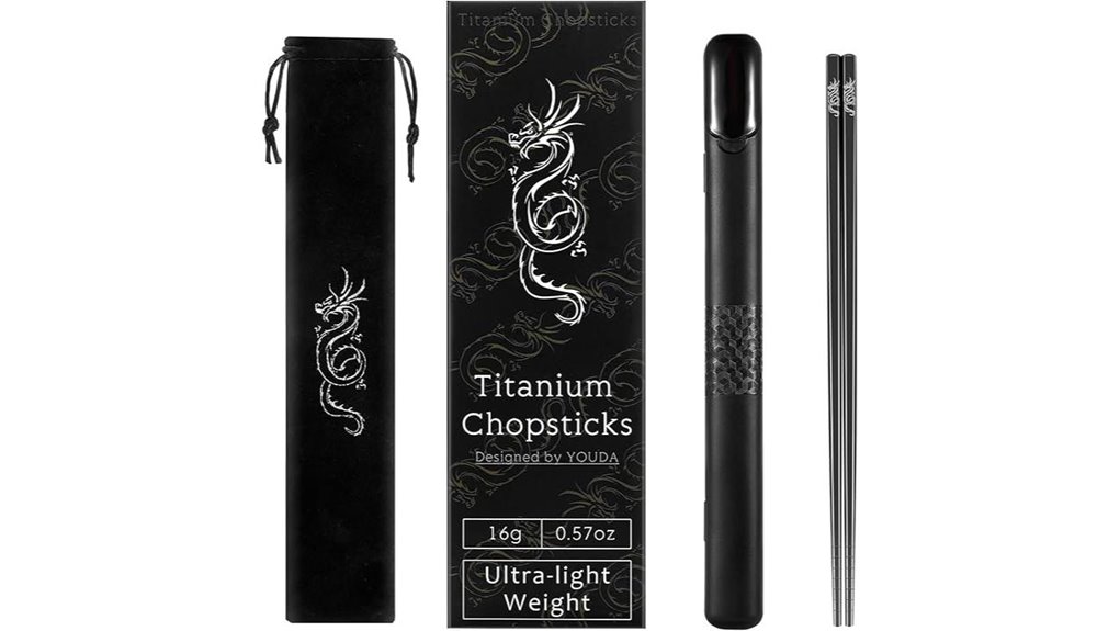 youda titanium chopsticks blackcase