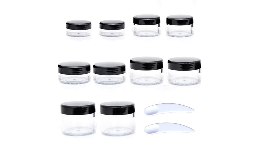 Top Travel-Size Skincare Spatulas (Hygienic Jars) You’ll Love 2 zejia 10 jars screwlids