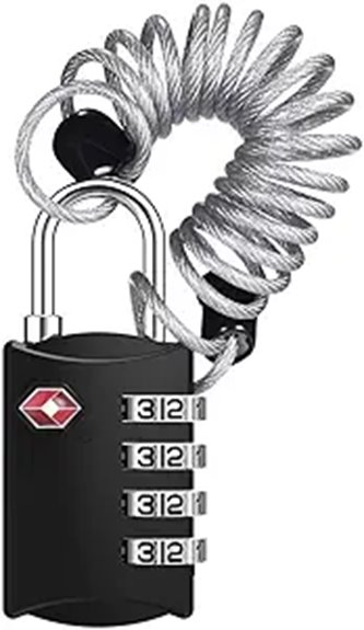 Top Cable Locks Hostels and Lockers Love (Long Shackle Options) 5 zhege 30 inch tsa lock