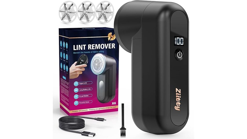Best Fabric Shavers That Eliminate Pilling From Fabrics 9 ziitty 6 blade lcd shaver