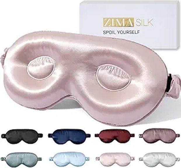 Best Sleep Masks with Adjustable Eye Cups (No Lash Crush) 9 zimasilk 22 momme sleep mask