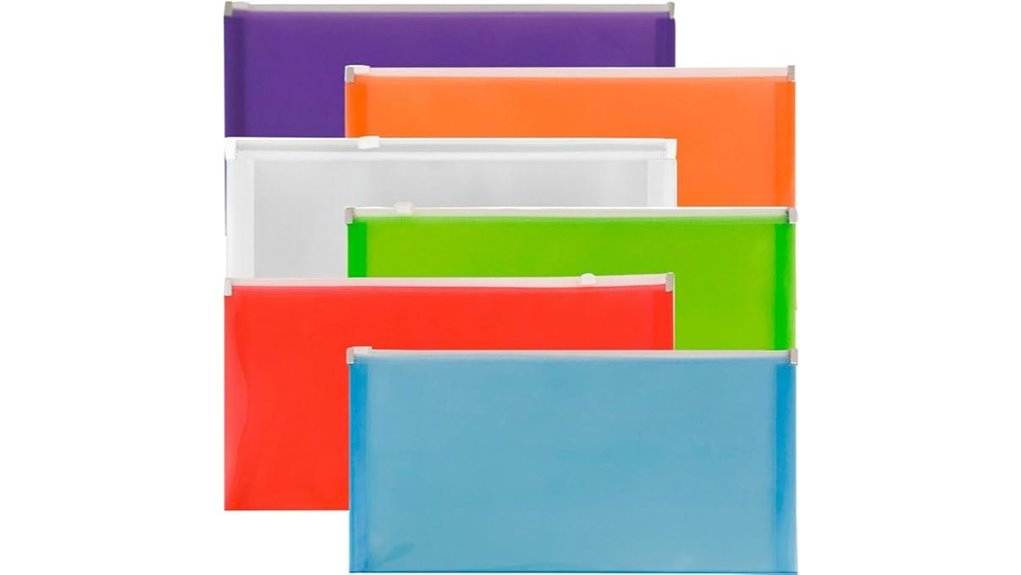 Best Zip Pouches for Travel Receipts and Tickets (Easy Sort) 6 zip envelopes 6 pack assorted