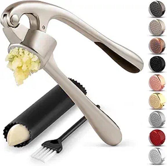 Best Garlic Presses for Effortless Kitchen Prep 3 zulay garlic press set