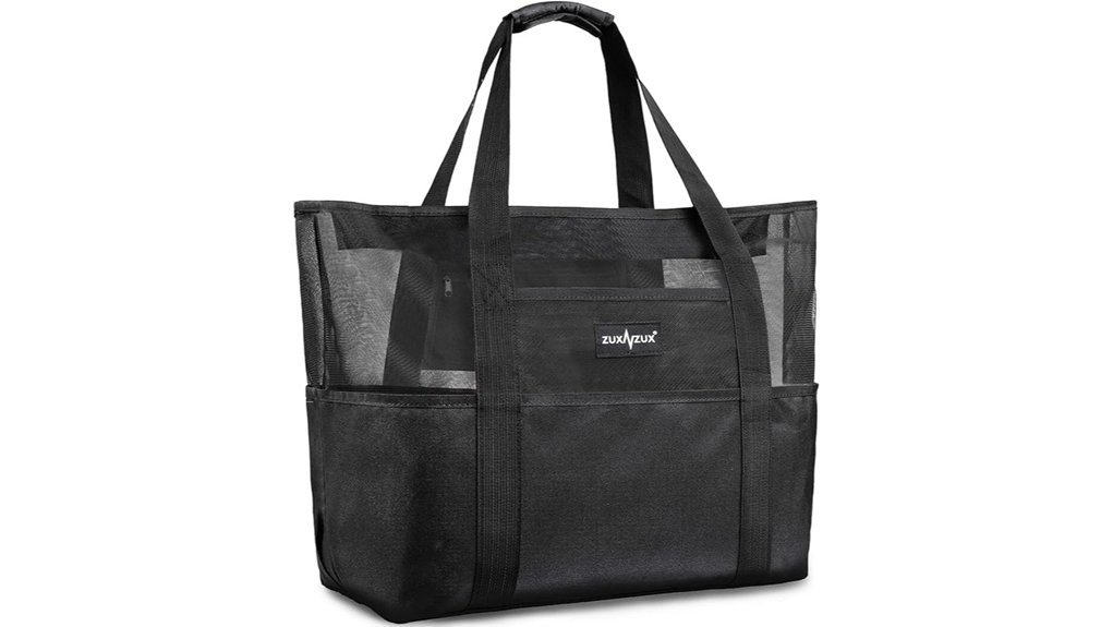 zuxnzux mesh beach tote