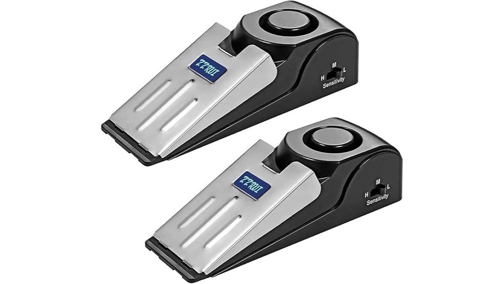 Top Door Wedge Alarms for Loud, Sensitive Travel 10 zzrui 2 pack 120db siren
